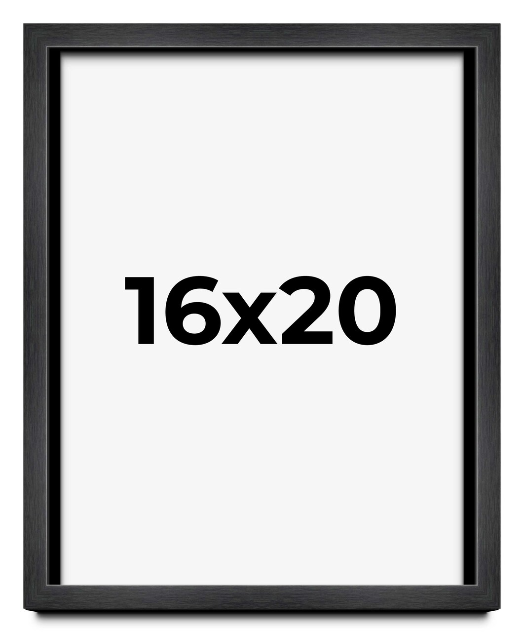 16x20 Shadow Box 1" Depth Picture Frame with UV-Resistant Acrylic & Acid Free Backing, Available in 3 Finishes - Black, Grey, White